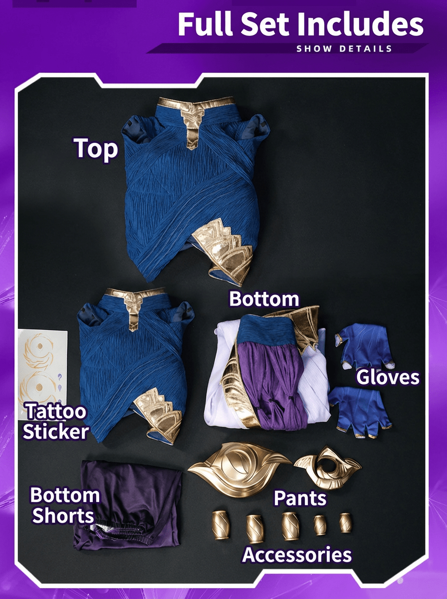 League of Legends Cosplay Costume - Unbreakable Vow Yone Embroidered Anime Game C Outfit for Women - Coscosmos