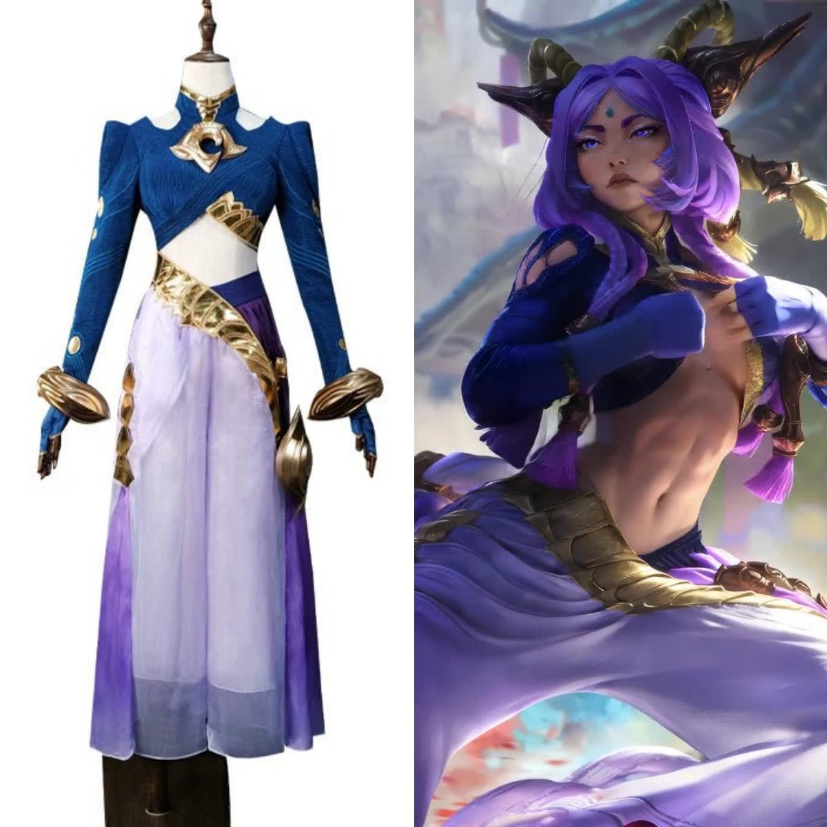 League of Legends Cosplay Costume - Unbreakable Vow Yone Embroidered Anime Game C Outfit for Women - Coscosmos