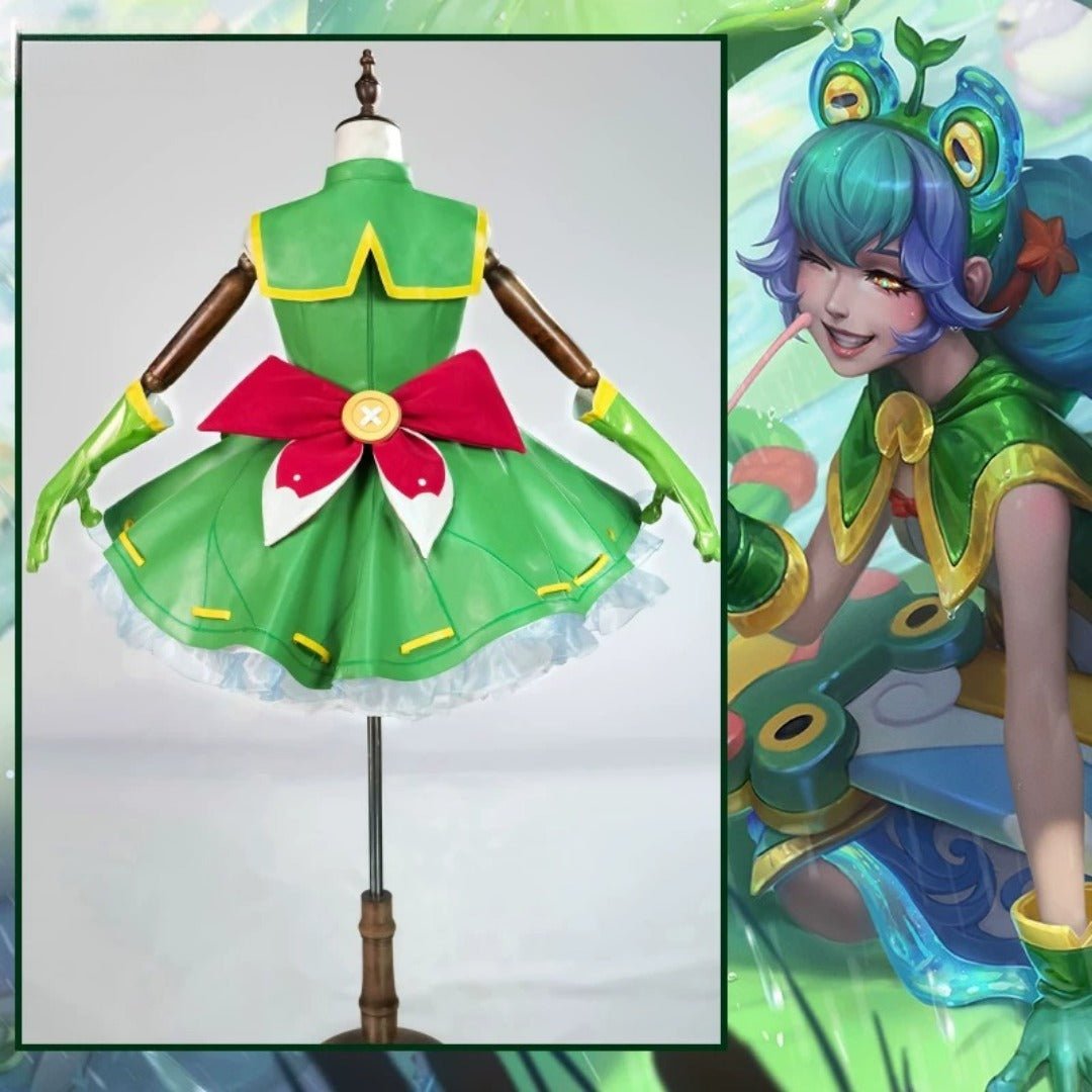 League of Legends Gwen Frog Raincoat Cosplay Costume - Coscosmos
