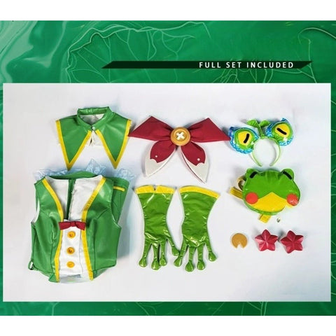 League of Legends Gwen Frog Raincoat Cosplay Costume - Coscosmos