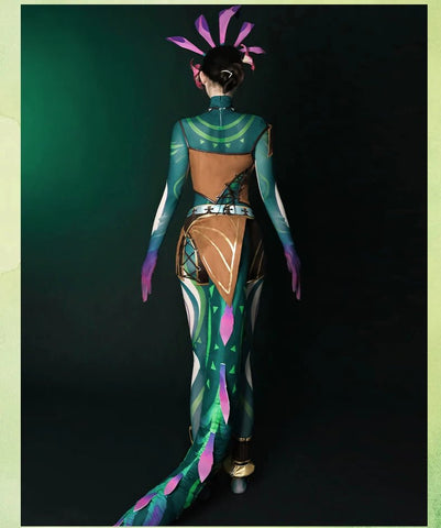 League of Legends Neeko Cosplay Costume - The Curious Chameleon Full Set Dress Outfit - Coscosmos