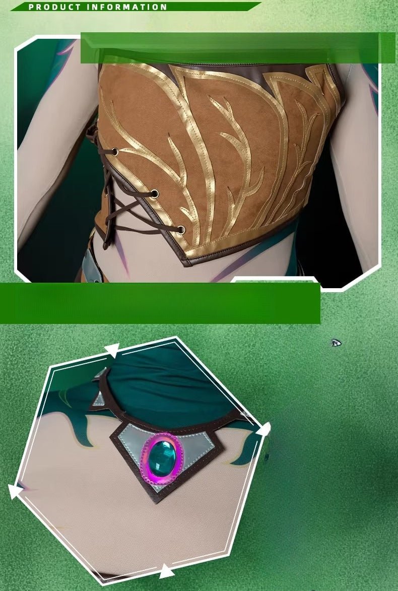 League of Legends Neeko Cosplay Costume - The Curious Chameleon Full Set Dress Outfit - Coscosmos