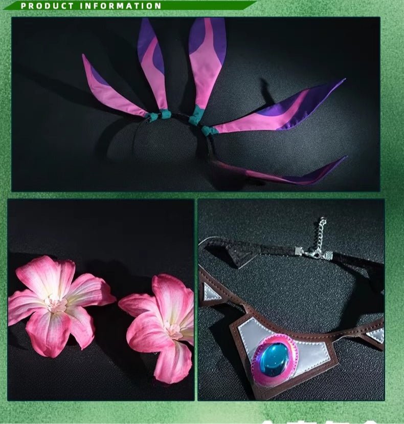League of Legends Neeko Cosplay Costume - The Curious Chameleon Full Set Dress Outfit - Coscosmos