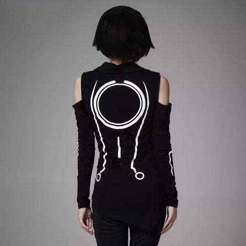 Legacy Off - Shoulder Glow - in - the - Dark Long Sleeve T-Shirt - Coscosmos