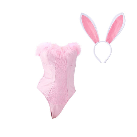 Legally Blonde Pink Bunny Jumpsuit Cosplay Costume – Playful & Iconic Elle Woods Look - Coscosmos