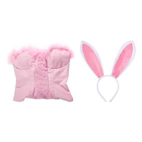 Legally Blonde Pink Bunny Jumpsuit Cosplay Costume – Playful & Iconic Elle Woods Look - Coscosmos