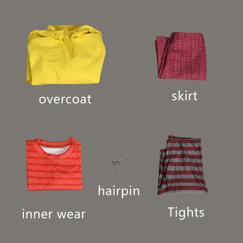 Little Nightmares 2 Mono Six Cosplay Costume Yellow Jacket Halloween Party Outfit - Coscosmos