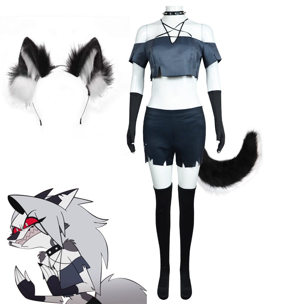 Loona Cosplay Costume | Hazbin Hotel & Helluva Boss Halloween Outfit, Anime Demon Character Full Set Performance Dress for Party Cosplay - Coscosmos