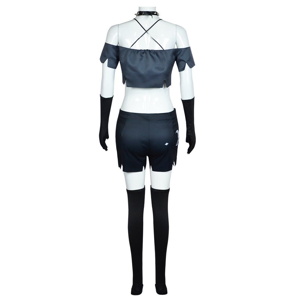 Loona Cosplay Costume | Hazbin Hotel & Helluva Boss Halloween Outfit, Anime Demon Character Full Set Performance Dress for Party Cosplay - Coscosmos