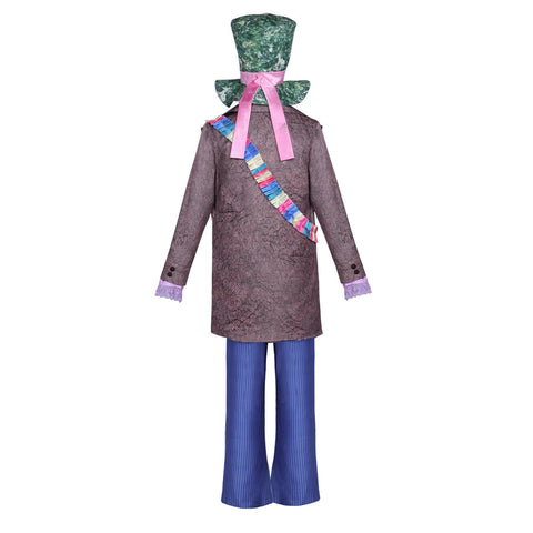 Mad Hatter Cosplay Costume Alice in Wonderland Movie Role Play Outfit - Coscosmos