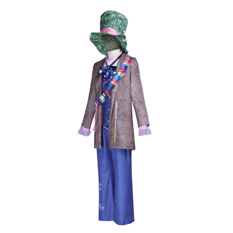 Mad Hatter Cosplay Costume Alice in Wonderland Movie Role Play Outfit - Coscosmos