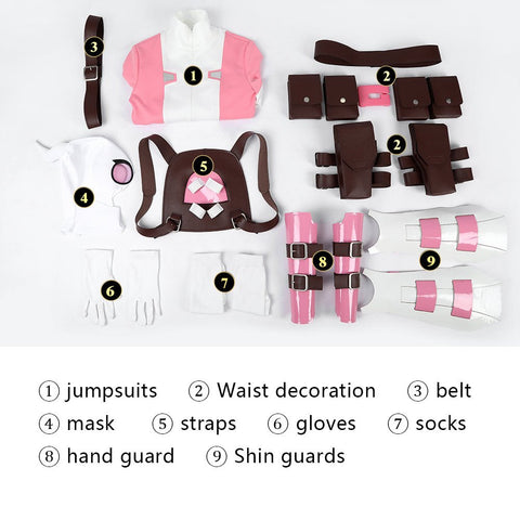 Marvel Comics Gwenpool Cosplay Costume with Matching Dual Blade Accessories - Coscosmos
