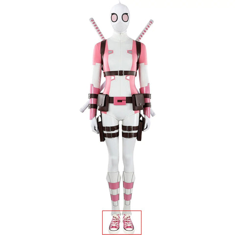 Marvel Comics Gwenpool Cosplay Costume with Matching Dual Blade Accessories - Coscosmos