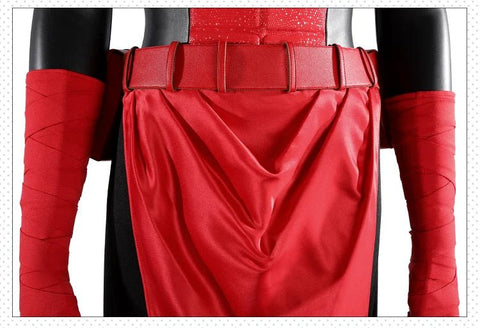 Marvel Elektra Daredevil Cosplay Costume | Red Comic Suit for Women Superhero Role - Play - Coscosmos
