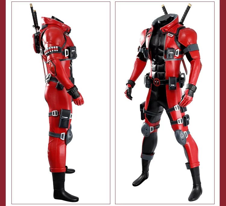 Marvel Rivals Deadpool Cosplay Costume Game Role Play Full Set Outfit - Coscosmos
