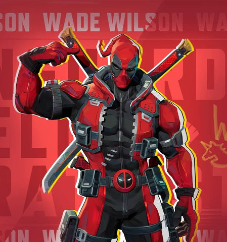 Marvel Rivals Deadpool Cosplay Costume Game Role Play Full Set Outfit - Coscosmos