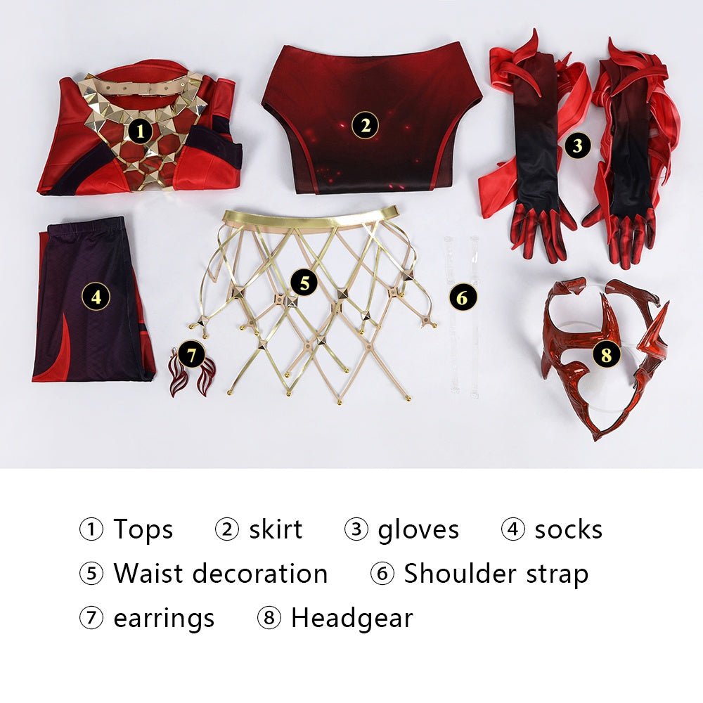 Marvel Rivals Scarlet Witch Mystic Archon - Premium Full Set Cosplay Costume - Coscosmos