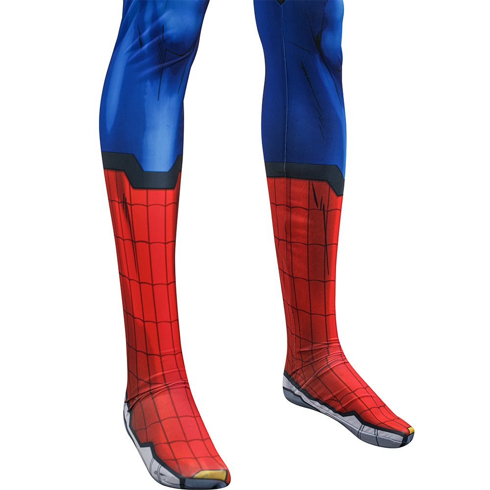 Marvel: Spider - Man Cosplay Jumpsuit, Premium Halloween Costume for Adults, Authentic Muscle Print Design - Coscosmos