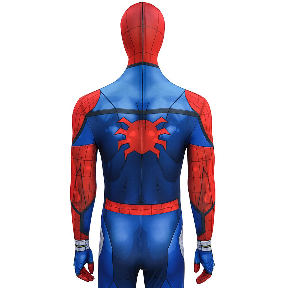 Marvel: Spider - Man Cosplay Jumpsuit, Premium Halloween Costume for Adults, Authentic Muscle Print Design - Coscosmos