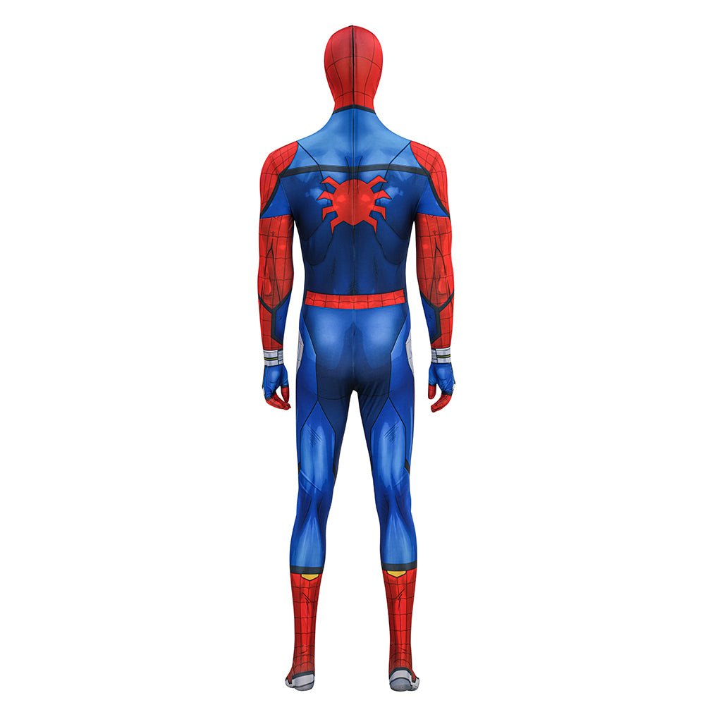 Marvel: Spider - Man Cosplay Jumpsuit, Premium Halloween Costume for Adults, Authentic Muscle Print Design - Coscosmos