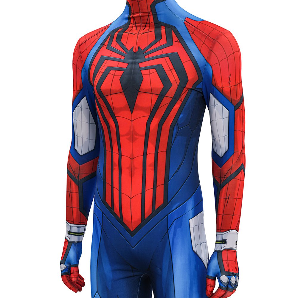 Marvel: Spider - Man Cosplay Jumpsuit, Premium Halloween Costume for Adults, Authentic Muscle Print Design - Coscosmos