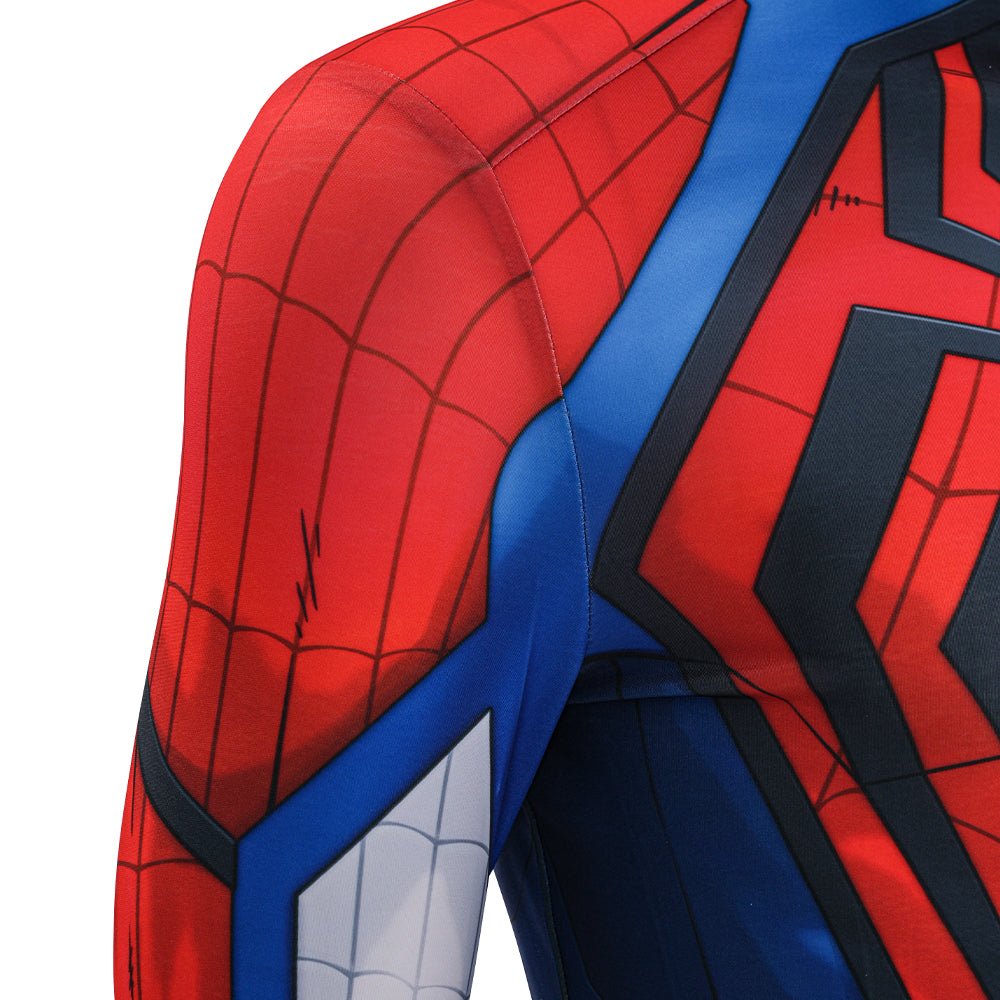 Marvel: Spider - Man Cosplay Jumpsuit, Premium Halloween Costume for Adults, Authentic Muscle Print Design - Coscosmos