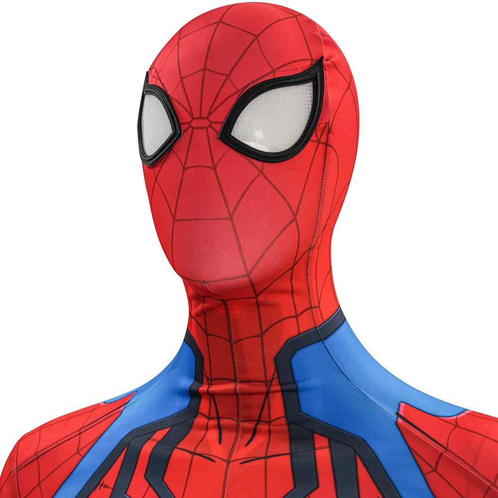 Marvel: Spider - Man Cosplay Jumpsuit, Premium Halloween Costume for Adults, Authentic Muscle Print Design - Coscosmos