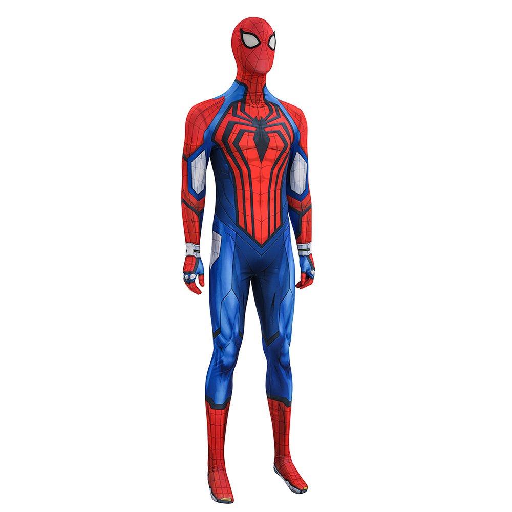 Marvel: Spider - Man Cosplay Jumpsuit, Premium Halloween Costume for Adults, Authentic Muscle Print Design - Coscosmos