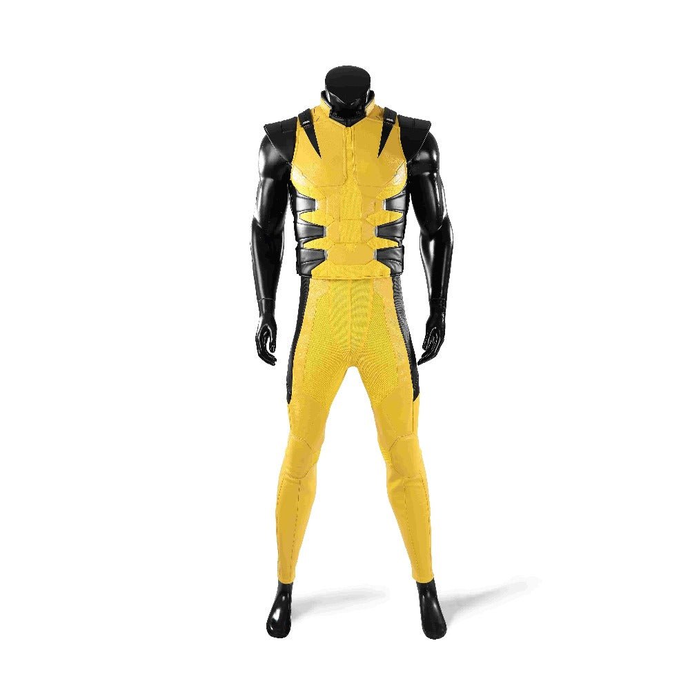 Marvel Wolverine Classic Yellow Suit Full Set Cosplay Costume, X - Men Logan Superhero Outfit for Adult Cosplay - Coscosmos