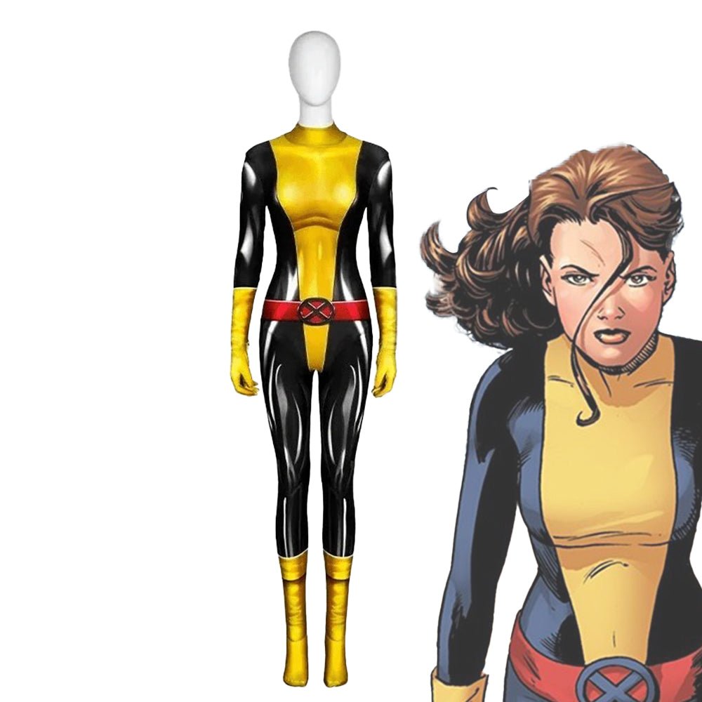 Marvel X - Men Shadowcat Comic Version Jumpsuit, Kitty Pryde Women Cosplay Tight Bodysuit, Superhero Comic Con Outfit - Coscosmos