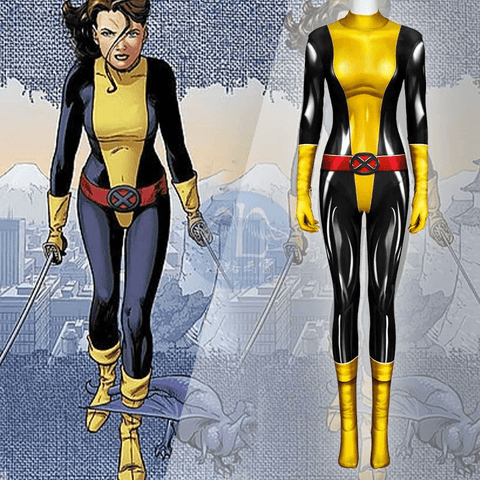 Marvel X - Men Shadowcat Comic Version Jumpsuit, Kitty Pryde Women Cosplay Tight Bodysuit, Superhero Comic Con Outfit - Coscosmos