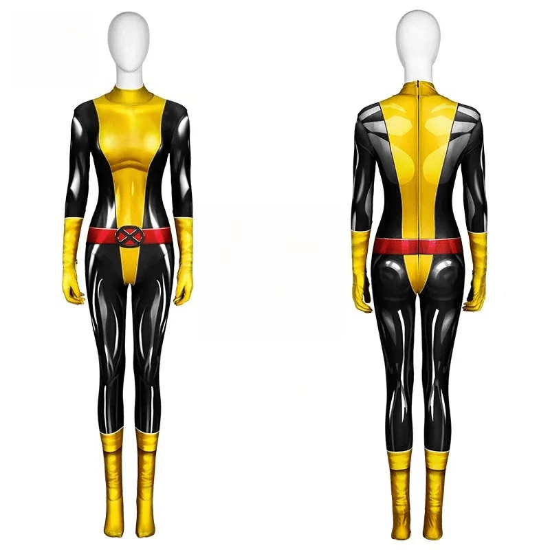 Marvel X - Men Shadowcat Comic Version Jumpsuit, Kitty Pryde Women Cosplay Tight Bodysuit, Superhero Comic Con Outfit - Coscosmos