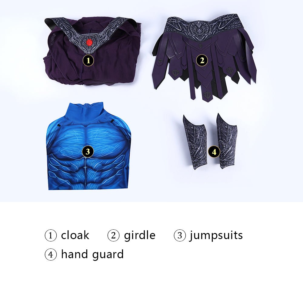 Masters of the Universe: Revelation Skeletor Tights Cosplay Costume - Coscosmos