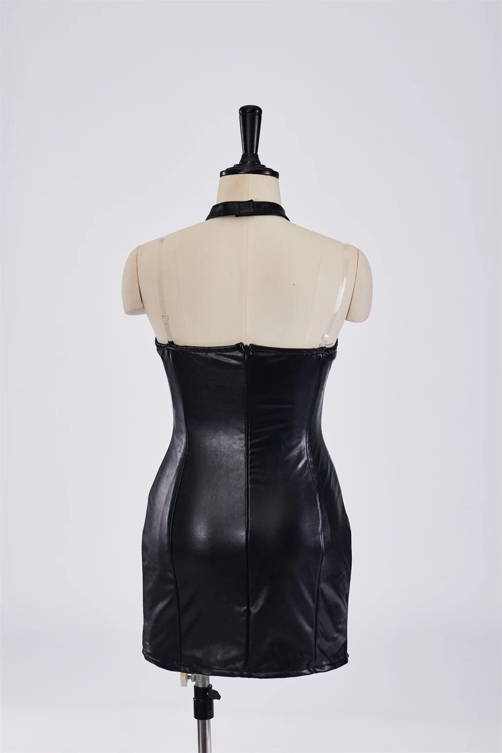 Mean Girls Katie Heron Fuchsia Pink Sleeveless Fitted Leather Mini Skirt Set - Coscosmos