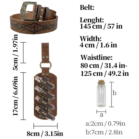 Medieval Alchemist 4 - Strap Cuff Nordic Viking Style Punk Cosplay Prop - Coscosmos