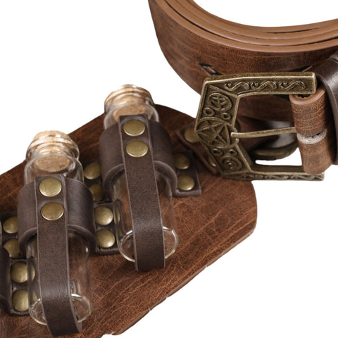 Medieval Alchemist 4 - Strap Cuff Nordic Viking Style Punk Cosplay Prop - Coscosmos