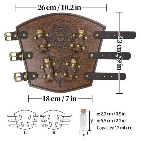 Medieval Alchemist Bracers Nordic Viking Warrior Arm Guards - Authentic Viking Armor - Coscosmos