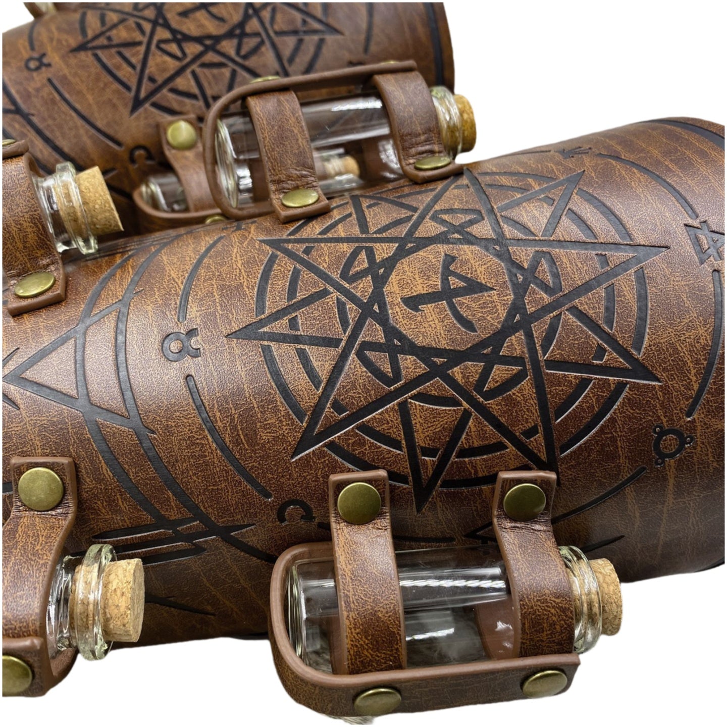 Medieval Alchemist Bracers Nordic Viking Warrior Arm Guards - Authentic Viking Armor - Coscosmos