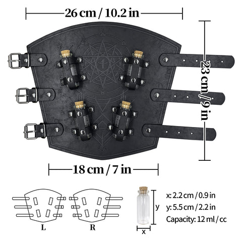 Medieval Alchemist Bracers Nordic Viking Warrior Arm Guards - Authentic Viking Armor - Coscosmos