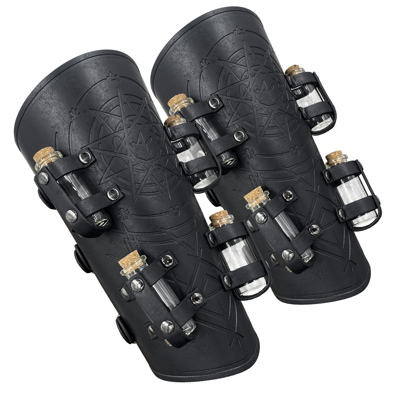 Medieval Alchemist Bracers Nordic Viking Warrior Arm Guards - Authentic Viking Armor - Coscosmos