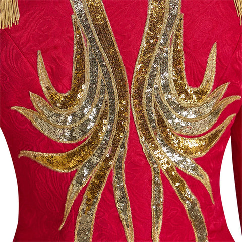 Medieval Female Red Army Officer Coat - Cosplay Costume for Historical Enthusiasts - Coscosmos