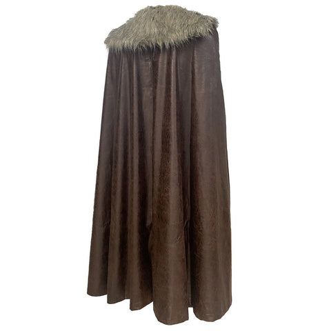 Medieval Fur Cape Nordic Viking Style Retro Stage Cosplay Costume - Coscosmos