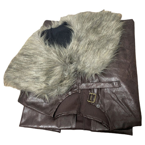 Medieval Fur Cape Nordic Viking Style Retro Stage Cosplay Costume - Coscosmos