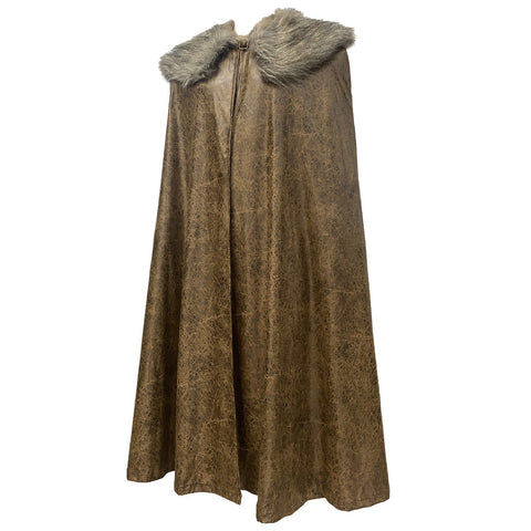 Medieval Fur Cape Nordic Viking Style Retro Stage Cosplay Costume - Coscosmos