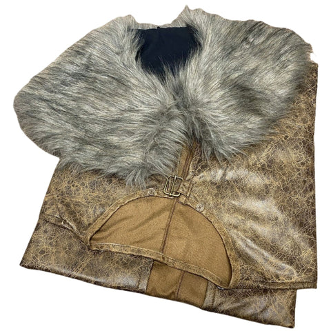 Medieval Fur Cape Nordic Viking Style Retro Stage Cosplay Costume - Coscosmos