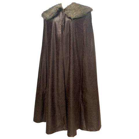 Medieval Fur Cape Nordic Viking Style Retro Stage Cosplay Costume - Coscosmos