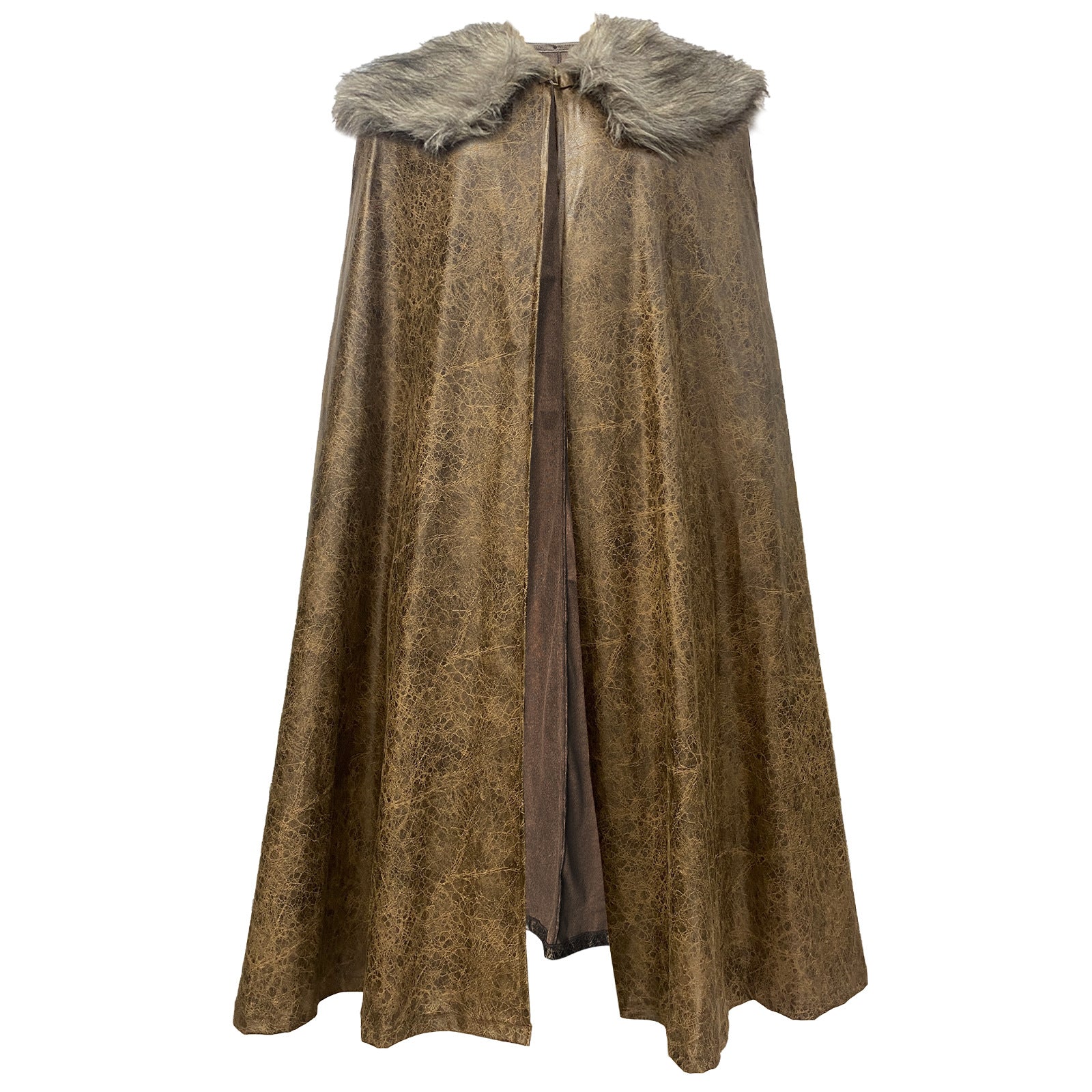 Medieval Fur Cape Nordic Viking Style Retro Stage Cosplay Costume - Coscosmos