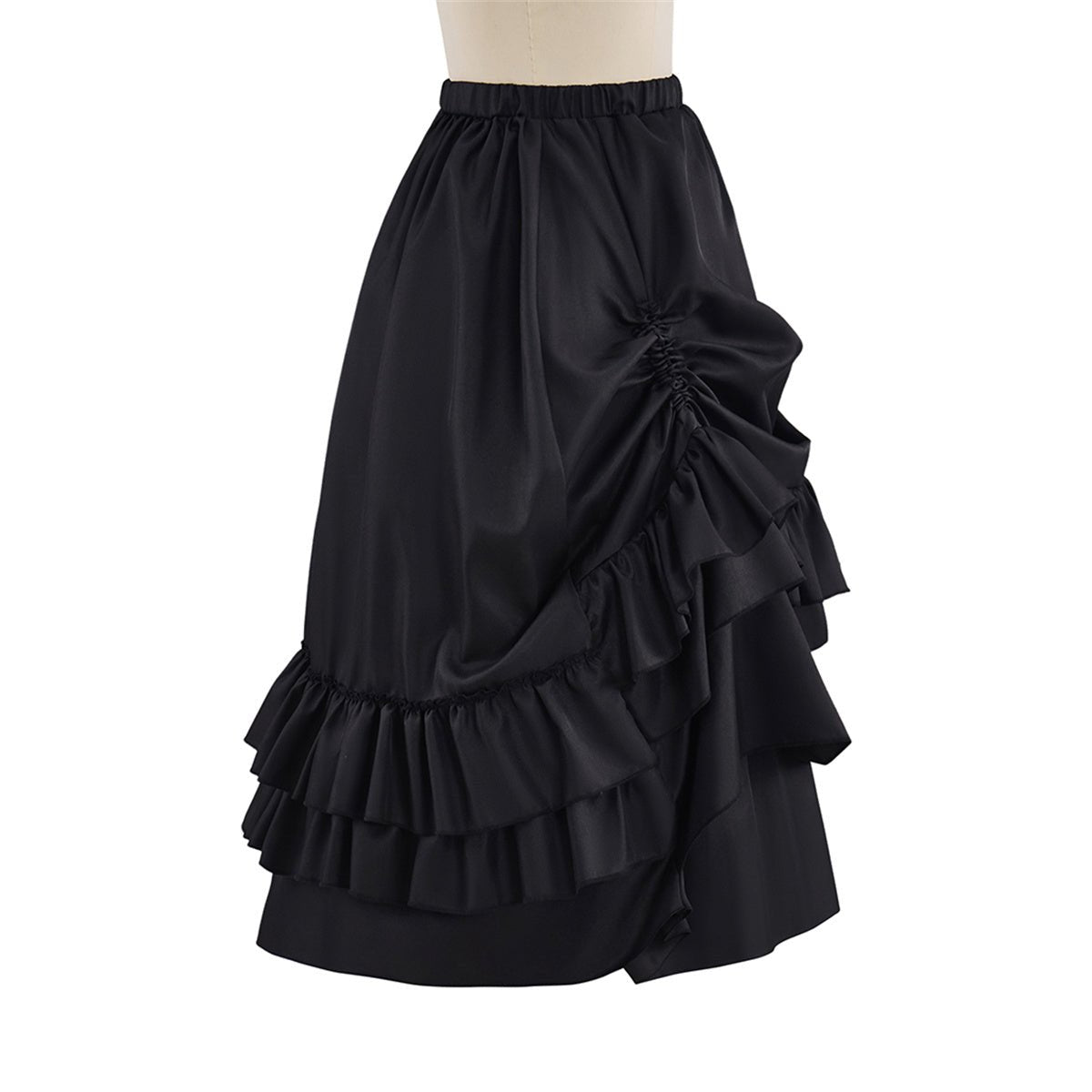 Medieval Gothic Black Bustier Skirt Cosplay Costume - Coscosmos