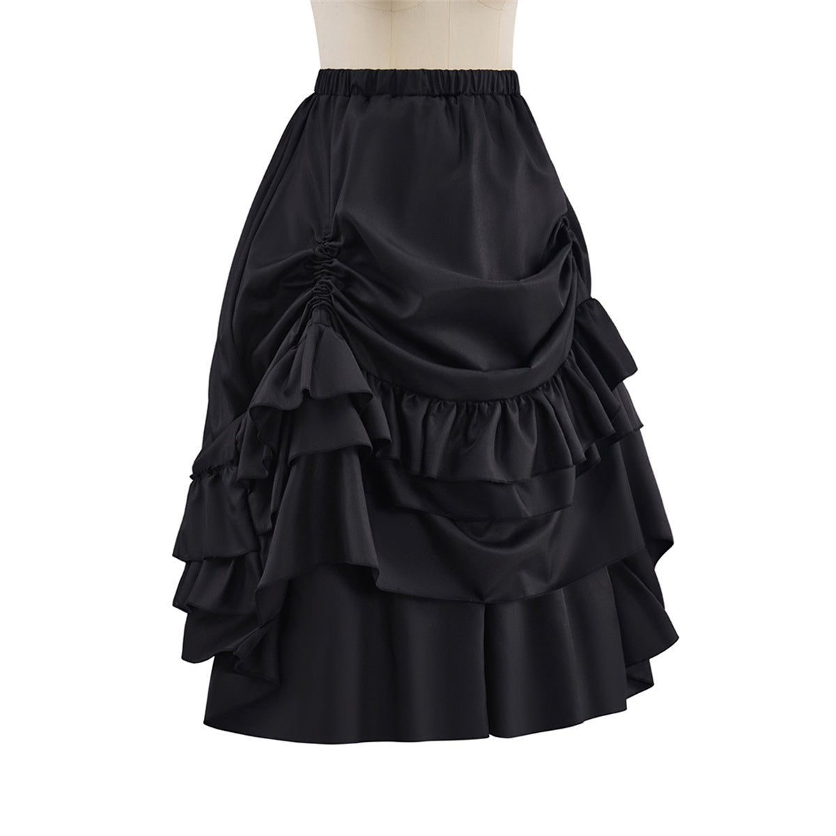 Medieval Gothic Black Bustier Skirt Cosplay Costume - Coscosmos