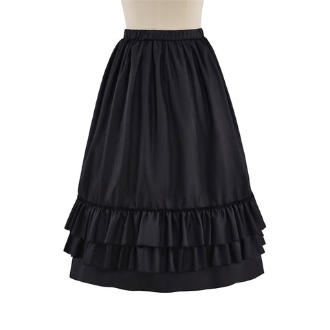 Medieval Gothic Black Bustier Skirt Cosplay Costume - Coscosmos